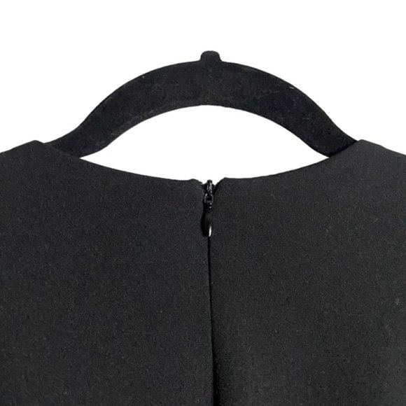 Hannah Women's Black Bodycon Ruffle Trim Midi Dress - Picture 9 of 10